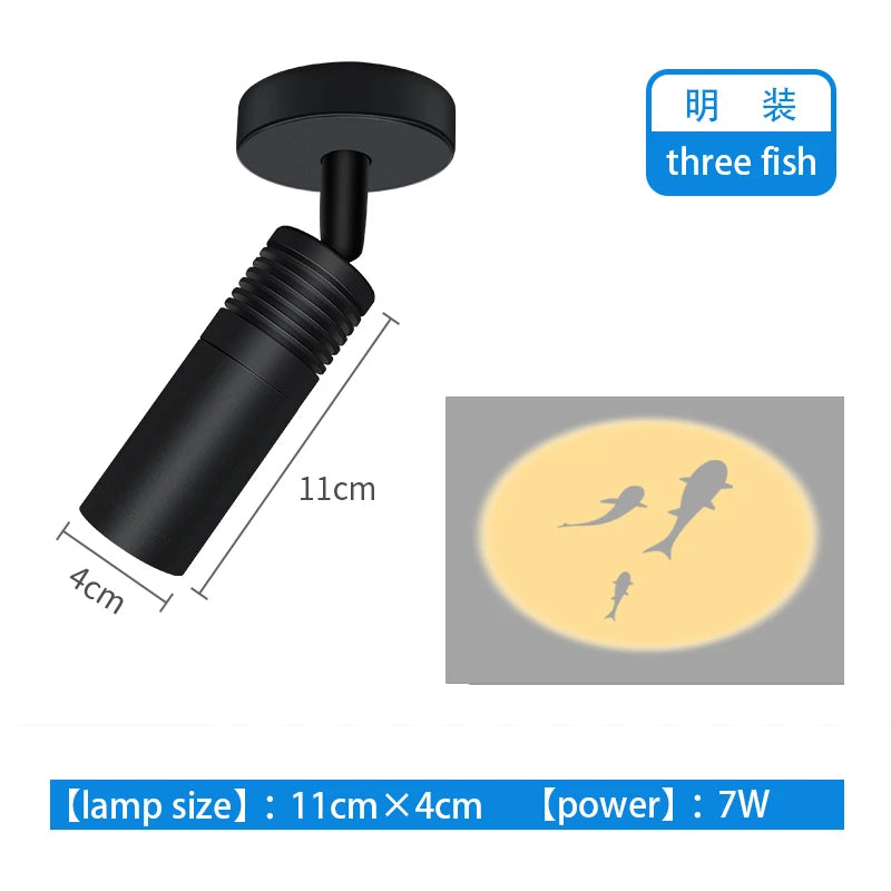Nordic Projection Fish Ceiling Light