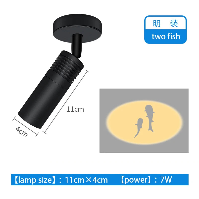 Nordic Projection Fish Ceiling Light