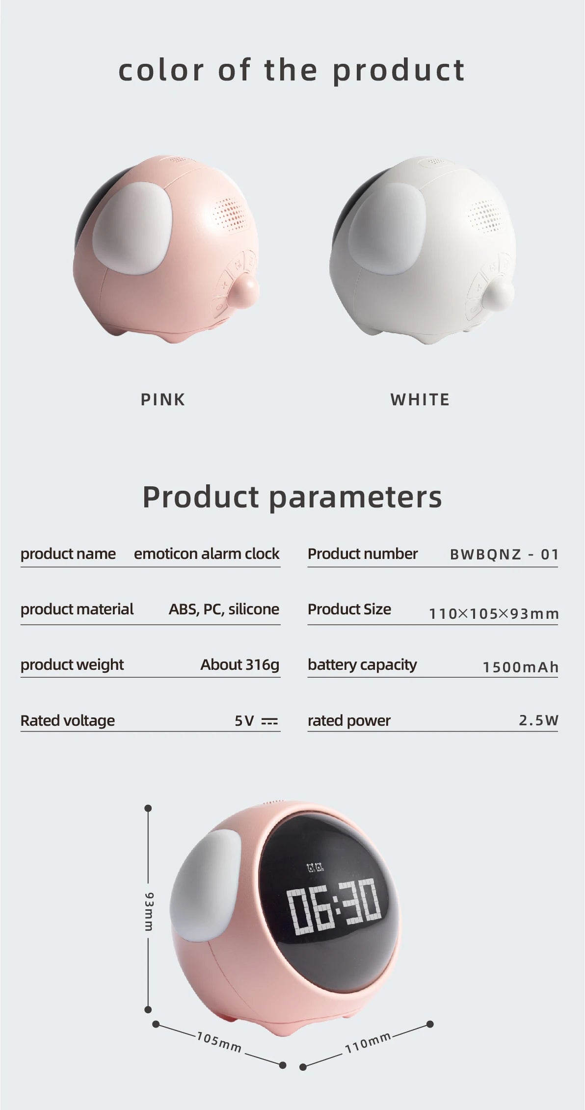 Child Digital Emotion Alarm Clock