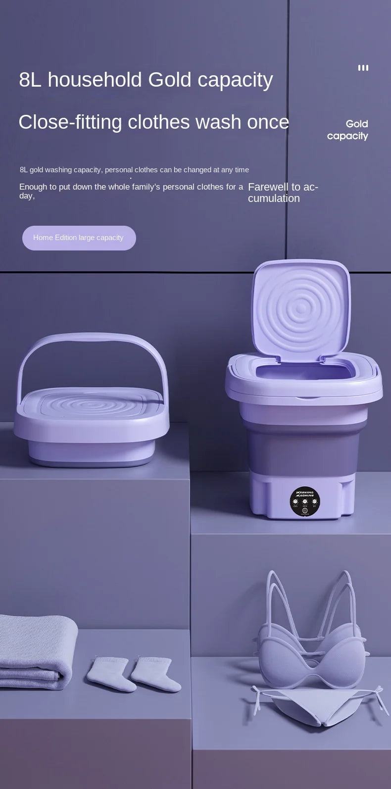Portable Foldable Washing Machine