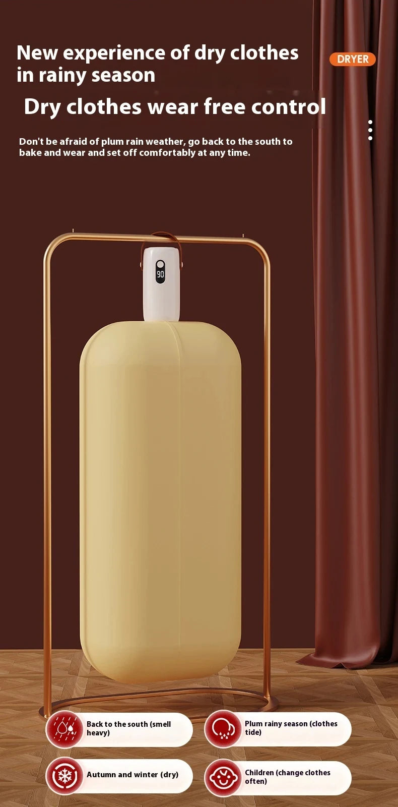 Electric Foldable Clothes Dryer