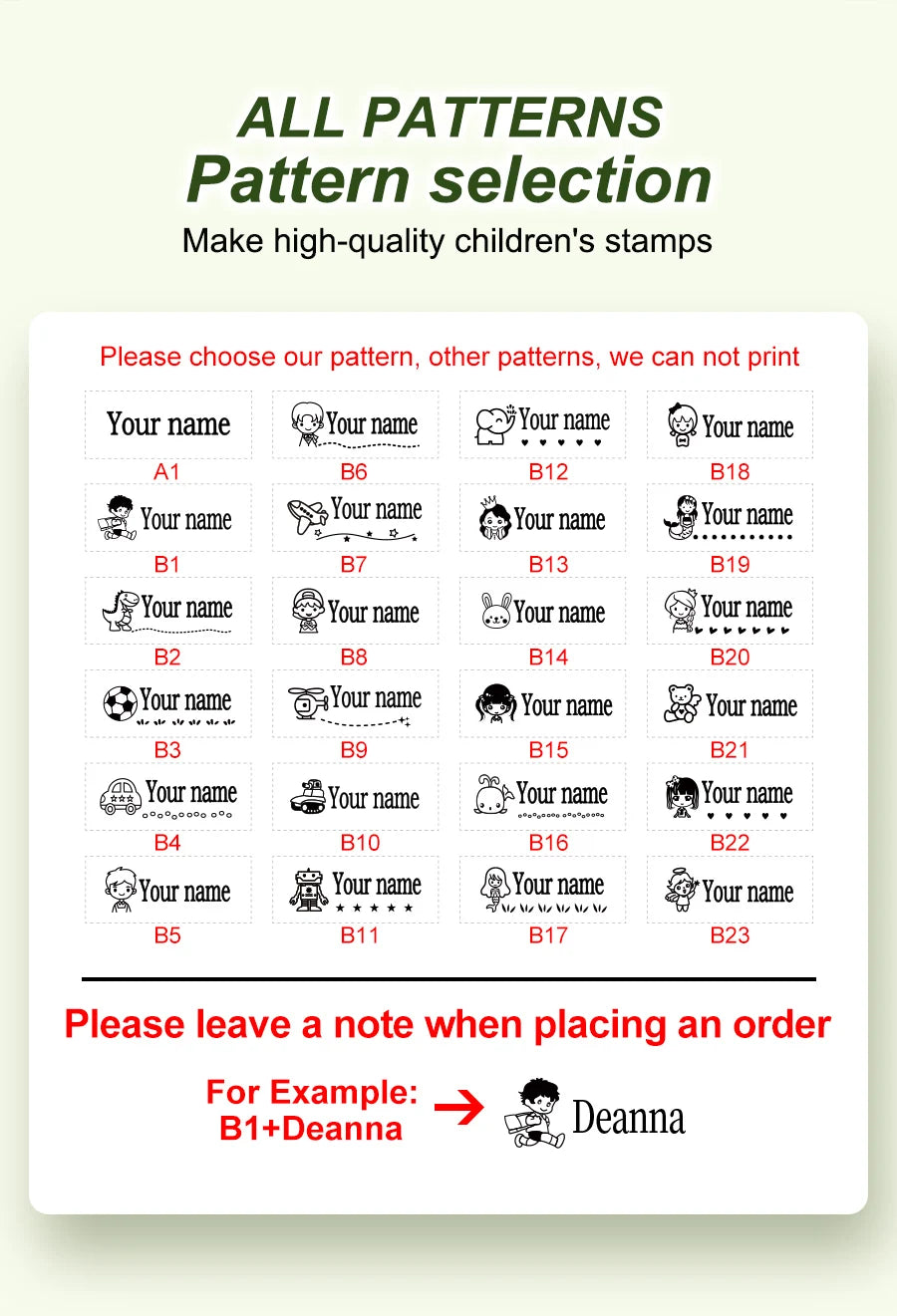Name Stamp Set